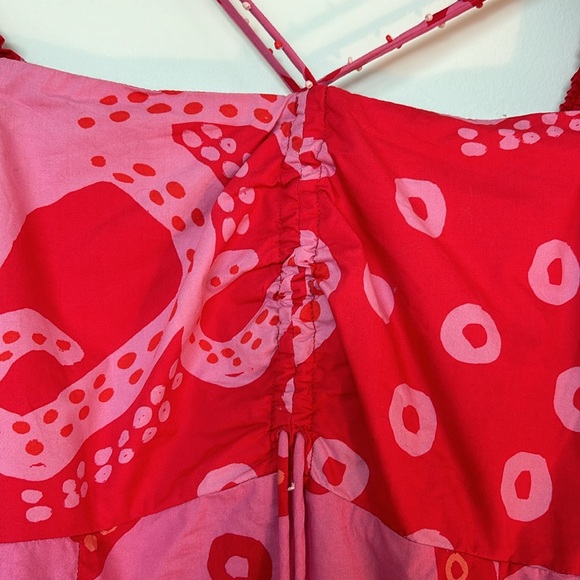 Farm Rio Octocool Puff Sleeve Mini Dress Size M - Picture 4 of 6